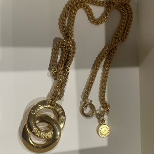 Celine 🎄EUC Gold Interlocking Necklace 20”